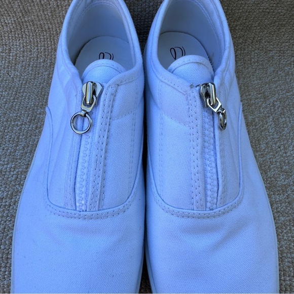 Aerosoles Women's Zippered Sneakers 10 White Slip On - Picture 6 of 13